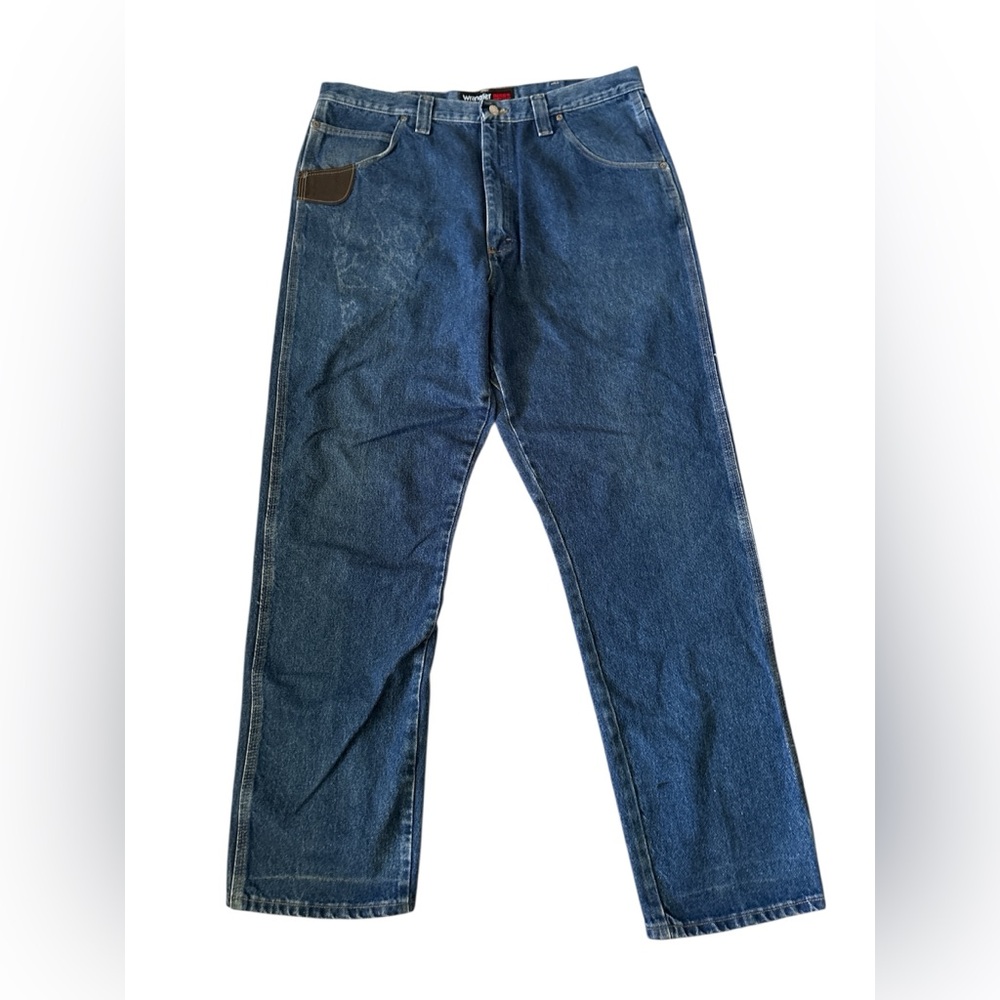 Wrangler RIGGS Workwear Durashield Denim 5-Pocket Work Jeans, Size 38 x 34, Flaw